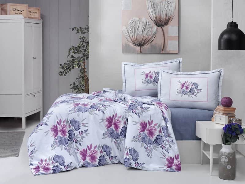 סט מצעים זוגי 160/200 פרקל Barbes ציפיות מסגרת