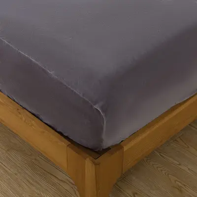 סט מצעי קטיפה זוגי 160/200 דגם קורל אפור