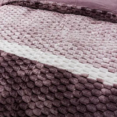 סט מצעי קטיפה יחיד 90/200 דגם קורל סגול