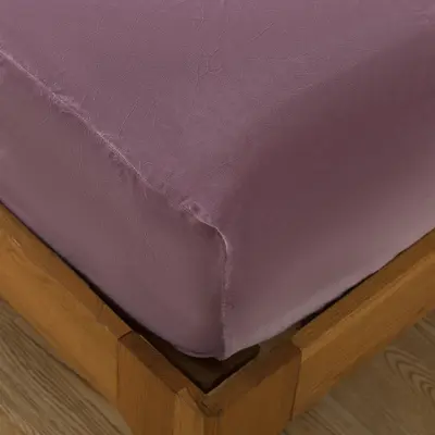 סט מצעי קטיפה יחיד רחב 100/200 דגם קורל סגול