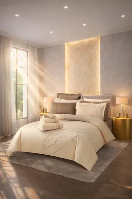 2 סט מצעים מיטה וחצי 120/200 דגם יוניק מוקה