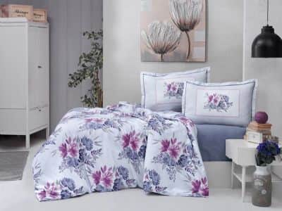 סט מצעים זוגי 160/200 פרקל Barbes ציפיות מסגרת