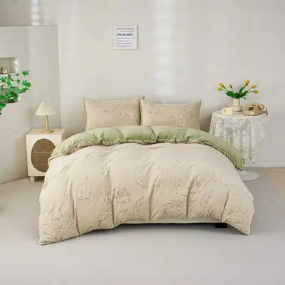 סט מצעי קטיפה זוגי רחב 180/200 דגם Lapland Velvet צבע 203