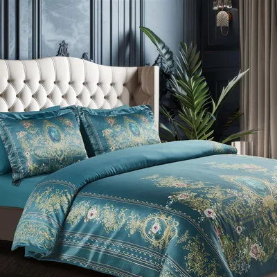 2 סט מצעים יחיד 90/200 מיכל נגרין דגם שארלוט טורקיז 7701