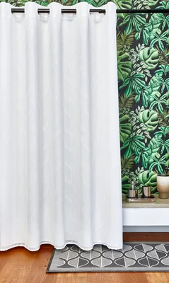 וילון אמבטיה קטיה לבן כסף