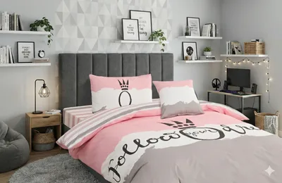 סט מצעים יחיד 90/200 פרקל דגם רויאל דרימס ורוד