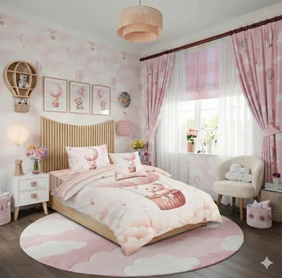 סט מצעים יחיד 90/200 פרקל דגם כדור פורח ורוד