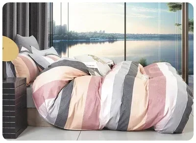 סט מצעים זוגי רחב 180/200 100% כותנה דגם MZ-102