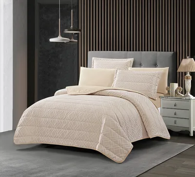 שמיכת קיץ יחיד 150/200 דגם טוליפ מוקה